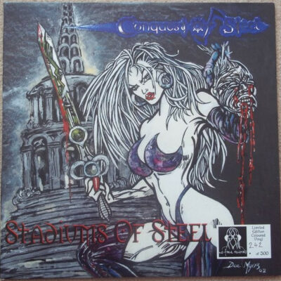 Conquest Of Steel / Evanesce – Stadiums Of Steel / Schemes Of Subversion: Vinyl, LP, Limited Edition, Numbered, Red, Black, Splattered